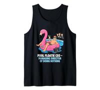 Pool Floatie CEO Director Gerente De No Hacer Nada Camiseta sin Mangas
