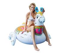 Pool Floats Adult, Alpaca Inflatable Raft, Floating Lounger Hammock, Oversized Water Float Toy for Lake, River, Swimming, Outdoor, Parties, 59.06x51.18x40.94 Inches