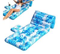 Pool Floats Adult, Inflatable Lounge Chair, Durable Cup Holder Raft, Reliable Summer Floating Gear, Strong Relaxation Accessory, Practical Supply for River Beach Backyard Outdoor Travel