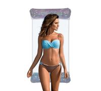 Pool Floats, Portable Floating Lounger, 50x27.56in Summer Glitter Design, Comfortable Inflatable Seat, Versatile Sunbathing Mat for Adults Vacation, Lakeside Leisure, Beach