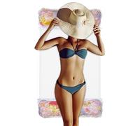 Pool Floats, Portable Floating Lounger, 50x27.56in Summer Glitter Design, Comfortable Inflatable Seat, Versatile Sunbathing Mat for Adults Vacation, Lakeside Leisure, Beach
