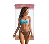 Pool Floats, Portable Glitter Floating Lounger Adult, Summer Water Lounge Chair, Perfect for Sunbathing Vacation, Lakeside Beach Relaxation Supplies, Lightweight Inflatable Design, 110x65cm Multicolor