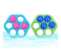Pool Games - Inflatable Water Float Ball Toss Toy, Floating Target Practice, Backyard Party Activity, Family Vacation Play Tool, Top Outdoor Sport Category, Large Blue White Vinyl Material Unit