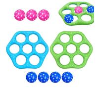 Pool Games - PVC Inflatable 100x90cm | Water Ball Toss Ring Game Set with 7 Balls (20cm) | Fun Outdoor Toy For Park, Backyard, Beach, Lake, Family Vacation, and Party Play, Colors: Orange