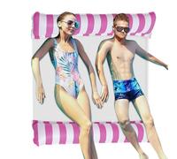 Pool Hammock Floats Adults, Double Inflatable Seat Lounger, Comfortable Floating Lake and Beach Hammock, Perfect for Women, Men, Summer Swimming, River, Relaxation, 130x132cm Dark Blue Pink