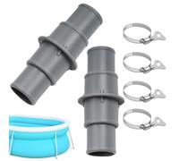 Pool Hose Adapter, Swimming Pools Pipe Connector, 4,7 pulgadas 2 piezas Leak Proof Fittings & Cleaner Filter System Accessories, Easy Installation for Beginners, Professionals and Gardening
