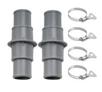 Pool Hose Connector Kit, Over Ground Adapter, 2 Pieces Leak Proof Fitting, Sturdy Filter System Coupler, Backyard Tool for Beach, House, Hotel, Garden, Park, Swimming, Yard, Maintenance, Setup