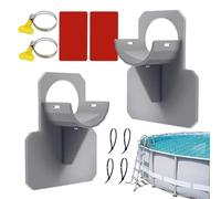 Pool Hose Holder, Swimming Hose Brackets, Tube Support Stand, Heavy-Duty Hooks, Stable Attachment Design, Easy Installation, Rust-Resistant Build, Perfect for Deck, Garden, Backyard, Yard, 10x7.7cm