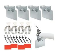 Pool Hose Holder, Wall Mount Support Bracket, Stable Flow Organizer, ABS Adhesive Tape Kit, Garden Hose Rack Anti Sagging, Water Line Maintenance Use Yard Repair 3.11x3.11x1.5 inches