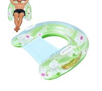 Pool Lounge Chair - Inflatable Water Hammock with Cup Holder & Headrest | Non-Slip PVC Floating Sunbathe Chair For Beach River & Pool Parties | Portable Tanning Float For Summer