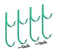 Pool Net Holder, Fence Hanger, Poolside Organizer, Pressure Aluminum Alloy Hook, Space-Saving Skimmer Storage, Backyard Pool Use, 21.6x7.6cm/8.5x2.99 Inches, Silver, 4 Pack