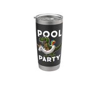 POOL PARTY Dinosaurio con unicornio flotante Vaso térmico de acero inoxidable de doble pared