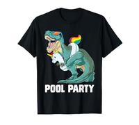 Pool Party T Rex Dinosaurio Unicornio Flotador Verano Rainbow Camiseta