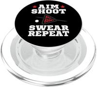 Pool Playing Aim Shoot Swear Repeat Pool Playing Billiards PopSockets PopGrip para MagSafe