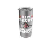 Pool Playing Aim Shoot Swear Repeat Pool Playing Billiards Vaso térmico de acero inoxidable de doble pared