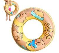 Pool Ring Float | Cartoon Capybara Leak-Proof PVC | Inflatable swimRing |This Inflatable swimTube Features A Cartoon Capybara Design, Perfect For Kids. Made of Durable PVC, This swimTube Offers Buo