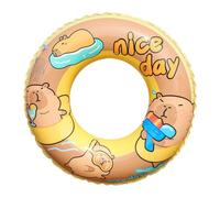 Pool Ring Float - PVC Inflatable Water Lounger, Cartoon Capybara Swim Tube | Leak Proof Recreation Floating Accessory EquipmentFor Lounging Beach Games Water Party Festive Gathering Poolsides