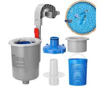 Pool Skimmer - Filtro flotante automático de detrices | Wall-Mount Cleane | Kit de mantenimiento de skimmer para piscina, piezas de repuesto para el jardín diario al aire libre, patio, casa, hotel