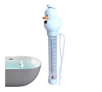 Pool Temp Sensor - Rubber Bird Floating Scale, Liquid Measurement Device with Integrated Secure Tether, Large Bold Display Numbers, Ideal for Hot Tub Relaxation