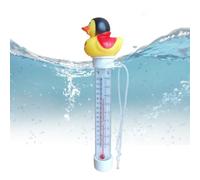 Pool Temperature Gauge, Duck Shaped Floating Thermometer, 7,87 x 2,36 pulgadas Safe and Fun Design, Easy Read Measuring Device With String for Swimming Pools, Ponds, Acuarios