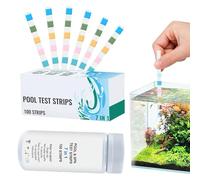 Pool Test Strips, 100-Piece Water Testing Kit, Sturdy Multifunctional Quick Tester for Pools, Hot Tubs, Spas, Fish Tanks, Ponds, and Backyard or Home Water Maintenance
