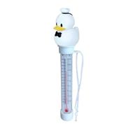 Pool Thermometer, Floating Temperature Gauge, Duck Design Meter, Easy Read Scale, String Attachment, Spa Bathtub Pond Hot Tub Use, 20x6cm/7.87x2.36 Inches, Yellow, 1 Piece