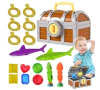 Pool Treasure Hunt - Gran Caja De Buceo, Juego De Juego Sub- | Emocionante Actividad De Buceo De Verano Con Llaves Y Peces Para Niños Para Niños Pequeños En Piscinas En
