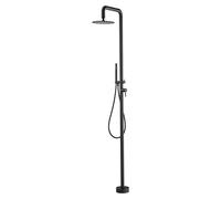 Poolimex Ducha de piscina Florida (222 cm, Acero inoxidable, Negro mate)