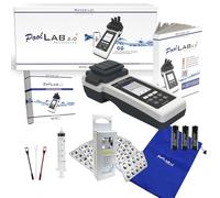 PoolLab 2.0 con 70 pastillas de prueba y un paquete de recarga adicional, edición especial para MediMuc - 24 parámetros - Aplicación, software - Medición de hasta 3 parámetros en una sola prueba