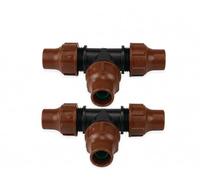 Poolmart 1 Rain Bird T 16 mm x 16 mm Lock Quick Tipo BF-32 Polipropileno Marrón para sistemas de riego agrícola y jardín (paquete de 2)