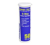 Poolmaster 22212 Smart Test 6-Way Piscina y Spa Water Chemistry Tiras de prueba, 50 unidades