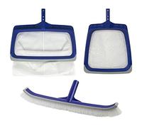 Poolmaster Deluxe - Kit de Limpieza de Vinilo Resistente para el Mantenimiento de la Piscina, Azul/Blanco