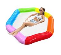 Poolschwimmer x1-177 x 157 cm große, sechseckige, Bunte, aufblasbare Matte,Pool-Floats mit Mesh - für Damen und Herren See Meer Teich Fluss Camping Outdoor Indoor Drinnen und Draußen