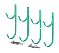Poolside Hanger Hook, Pool Equipment Holder, 4-Piece Set 8.5x2.99 Inches, Multipurpose Organizer, Skimmer Hoses Brushes Leaf Rakes, Durable Wall Mount Design for Poolside Storage