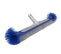 Poolvio Cepillo Profesional de Limpieza de Piscina de 17.5 Pulgadas con cerdas de Nailon duraderas de 360 Grados, Mango de Aluminio EZ Clip, fácil de Barrer de Paredes, Suelos y escalones