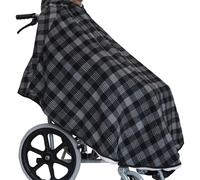 POONGURY Manta de forro polar con capucha para silla de ruedas, manta térmica de cuerpo completo para adultos, manta ligera de invierno para sillas de ruedas (negro)