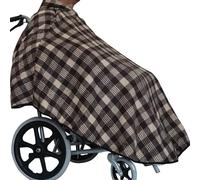 POONGURY Manta de forro polar con capucha para silla de ruedas, manta térmica de cuerpo entero para adultos, manta ligera de invierno para sillas de ruedas (marrón)