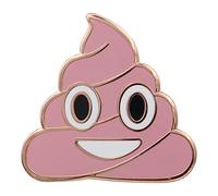Poop Emoji Pin Series by Real Sic - Pines de esmalte para caca de emoji, color rosa brillante, Esmalte, Esmalte duro