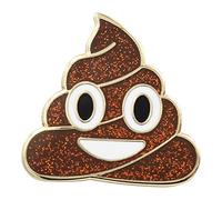 Poop Emoji Pin Series by Real Sic - Pines de esmalte para caca de emoji, color rosa brillante, Esmalte, Esmalte duro