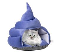 Poop Shape Design Cat Bed Cave, Adorable Cat House, Comfortable Pet Bed, Funny Soft Cat Hut 44x47cm for Sleeping, Home, Interior, Outdoor, Present, Pet Cats, Brown, Blue, Green, Purple Color