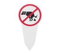 Poop Signs, Garden Dog No Peeing Pooping Sign, Puppies Off Lawn, Curb Your Pets Stakes, Enduring PVC Material, Funny Keep the Grass 11,81 x 5,91 pulgadas for Yard