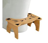 Poop Stool Adult, Non-Slip Wooden Step Chair, 7-Inch Height Portable Toilet Potty Stool, Ergonomic Design with Stable Support, Bathroom Accessory, Elders and Adults Aid for Comfortable Pooping