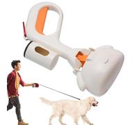 Pooper Scooper Mango largo con - Poop Scooper no frágil con bolsillos, cucharas para gatos, soporte para caca de cuchara para interiores al aire libre Puppy Training Park Visitas cajas de