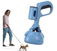 Pooper Scooper Mango largo con - Poop Scooper no frágil con bolsillos, cucharas para gatos, soporte para caca de cuchara para interiores al aire libre Puppy Training Park Visitas cajas de