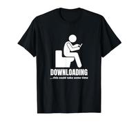 Pooping Present, Descargar Esto podría Llevar Algo de Tiempo Divertido Camiseta gráfica económica, Hombre, Negro, M