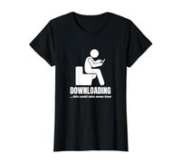 Pooping Present, Descargar Esto podría Llevar Algo de Tiempo Divertido Camiseta gráfica económica, Mujer, Negro, L
