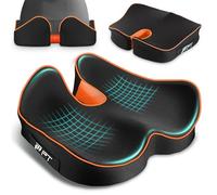 POOTACK Cojin Coxis, Cojín de Asiento Ergonómico de Espuma con Memoria, Alivia Presión en Cadera, Coxis y, Cojín Ergonómico Grande para Silla de Oficina con Funda Extraíble
