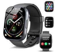 Poounur Reloj inteligente para hombre y mujer, reloj inteligente de 1,95 pulgadas con llamada Bluetooth, rastreador de fitness con más de 120 modos de entrenamiento, IP68, resistente al agua, reloj