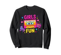 Pop Art 80s Elementos Musicales Que Las Chicas Solo Quieren divertirse Sudadera