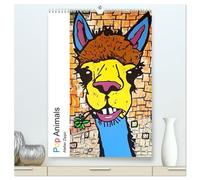 Pop Art Animals - Atelier Zippo (hochwertiger Premium Wandkalender 2026 DIN A2 hoch), Kunstdruck in Hochglanz: Farbenfrohe Tierporträts im Pop Art Stil
